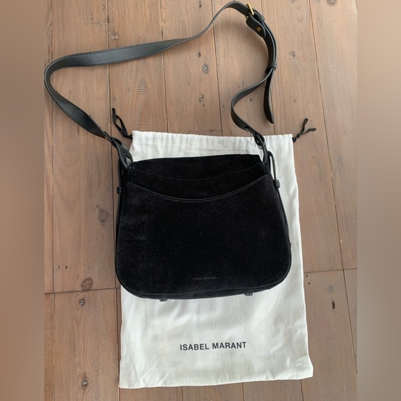 Isabel Marant Botsy black suede leather crossbody bag NWT - Picture 5 of 8